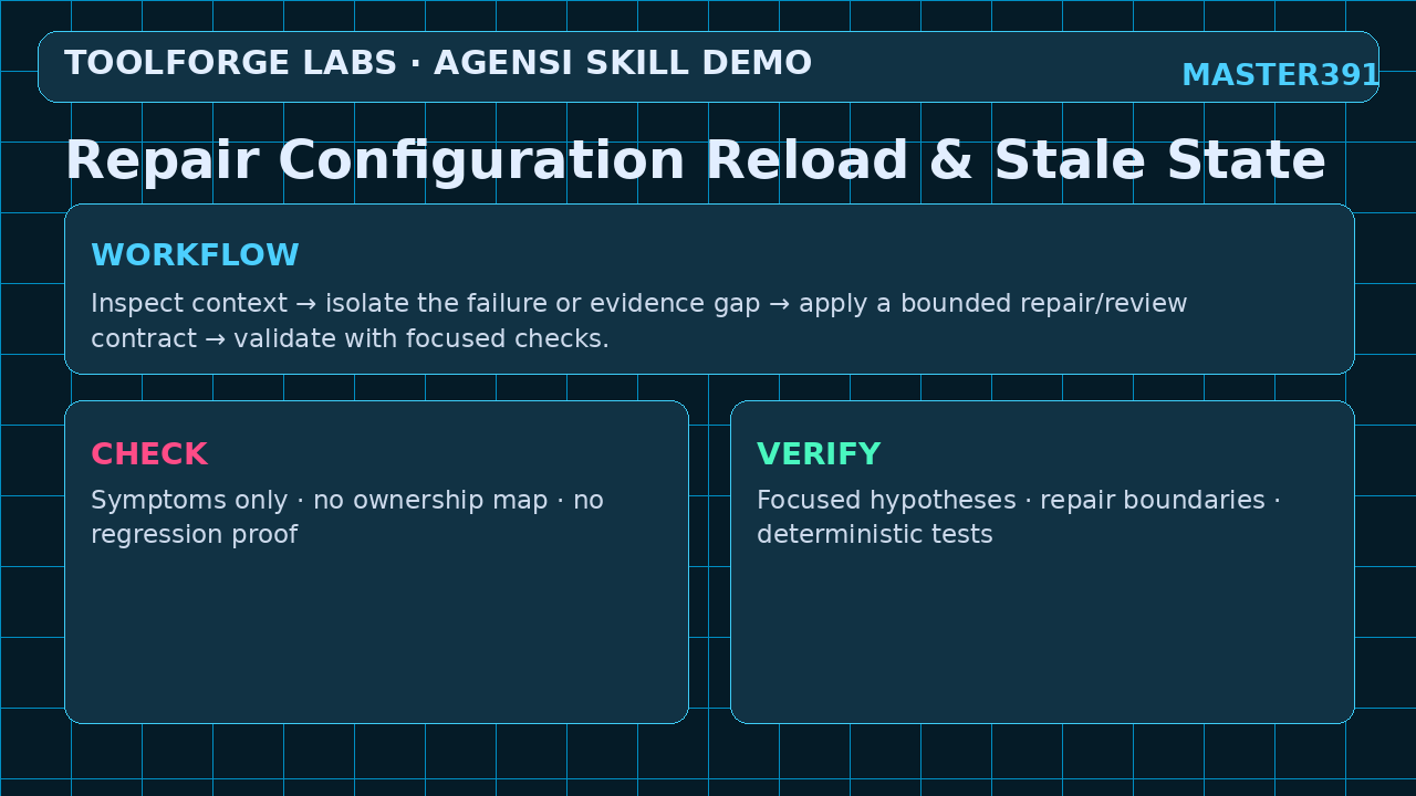 Repair Configuration Reload & Stale State screenshot 2