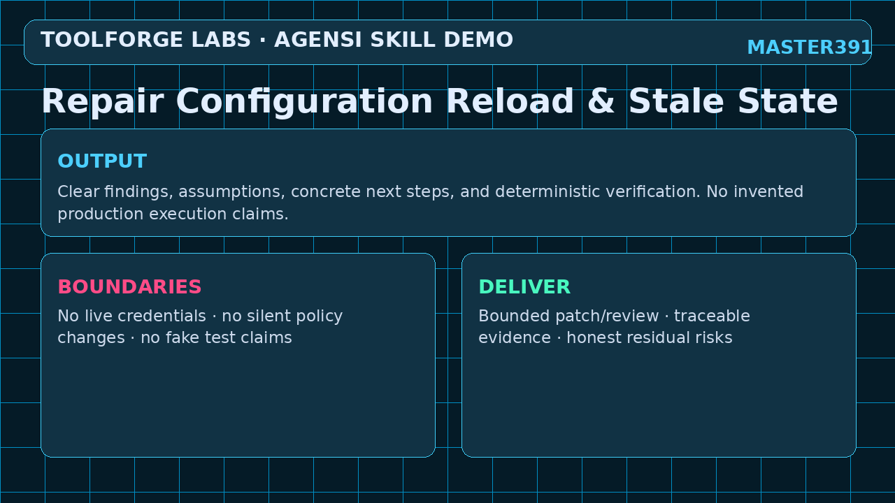 Repair Configuration Reload & Stale State screenshot 3