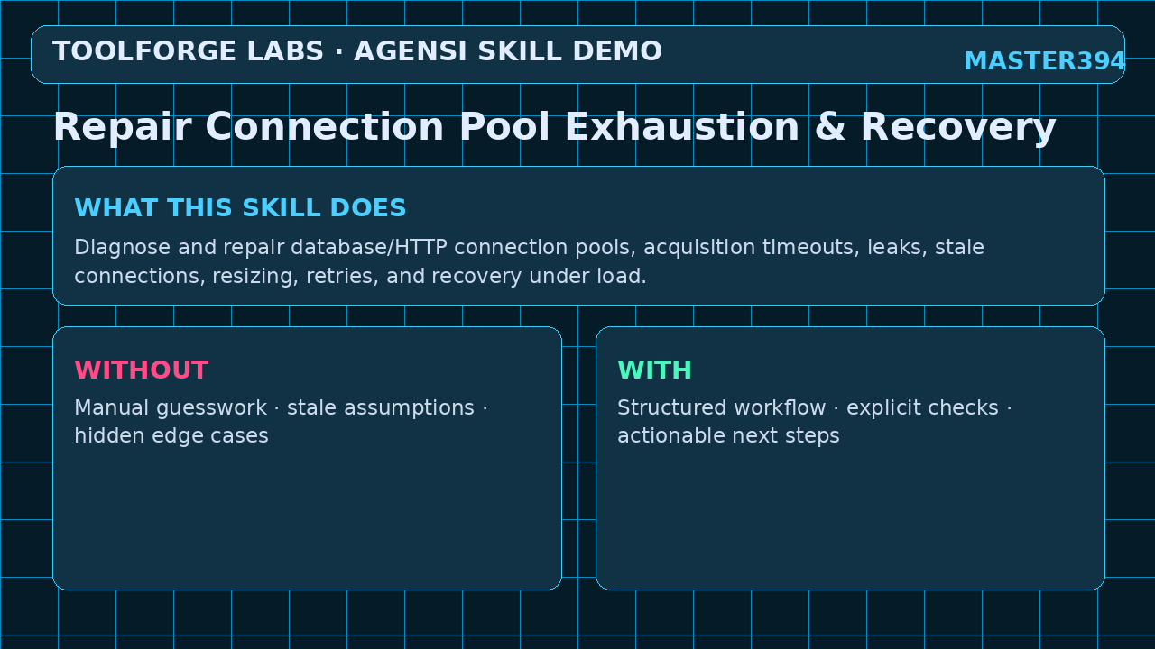 Repair Connection Pool Exhaustion & Recovery screenshot 1