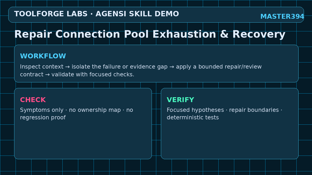 Repair Connection Pool Exhaustion & Recovery screenshot 2