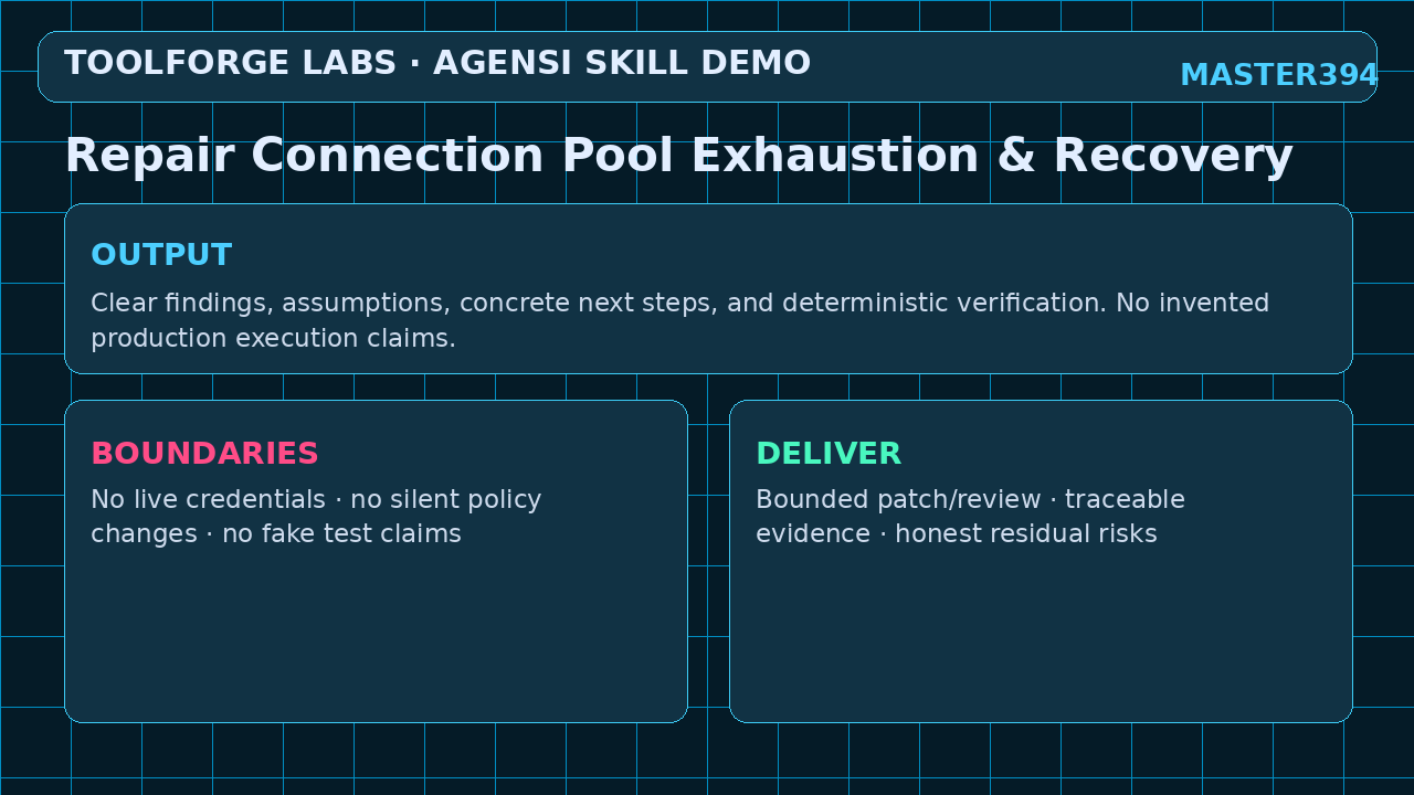 Repair Connection Pool Exhaustion & Recovery screenshot 3