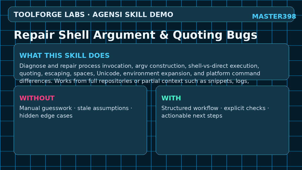 Repair Shell Argument & Quoting Bugs screenshot 1