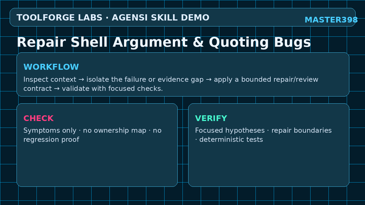 Repair Shell Argument & Quoting Bugs screenshot 2
