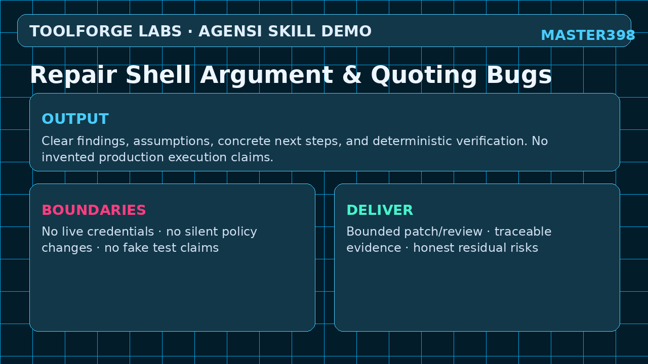Repair Shell Argument & Quoting Bugs screenshot 3