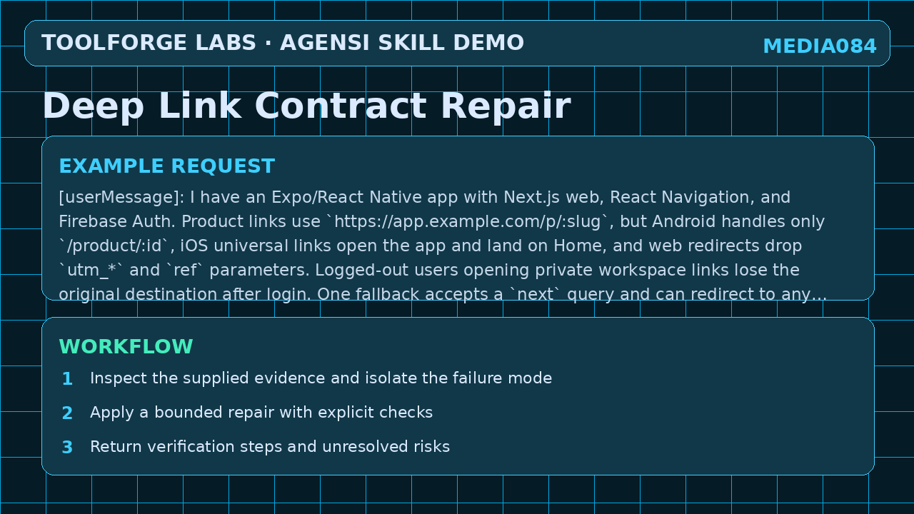 Deep Link Contract Repair screenshot 2