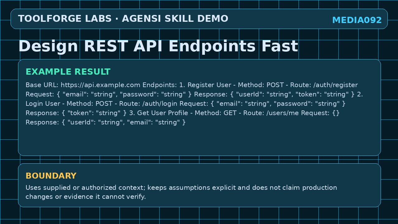 Design REST API Endpoints Fast screenshot 3