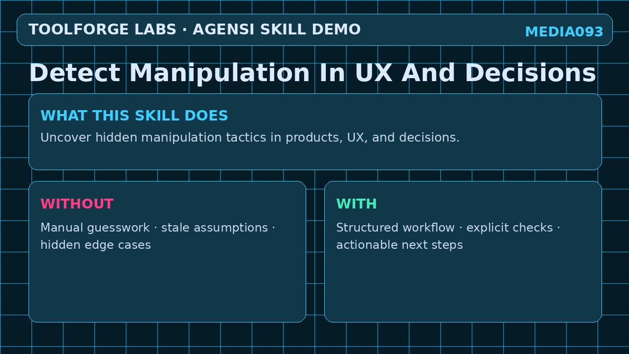 Detect Manipulation In UX And Decisions screenshot 1