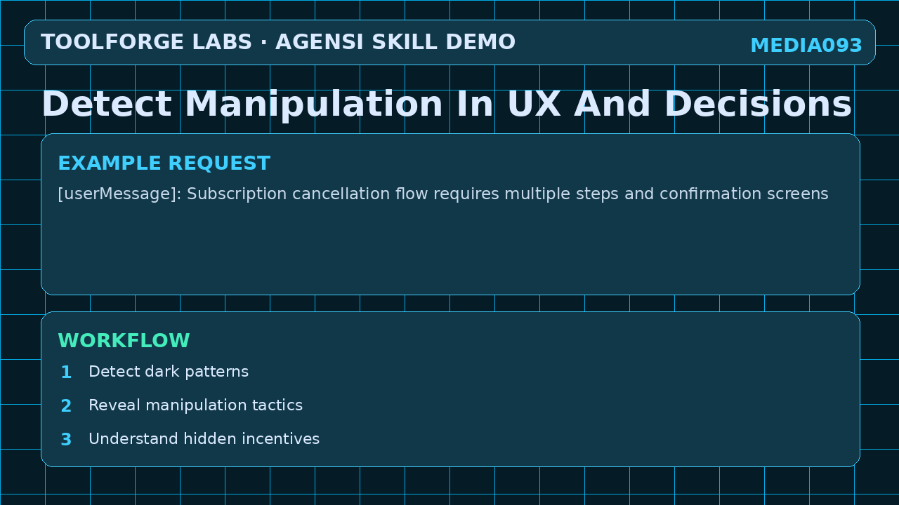 Detect Manipulation In UX And Decisions screenshot 2
