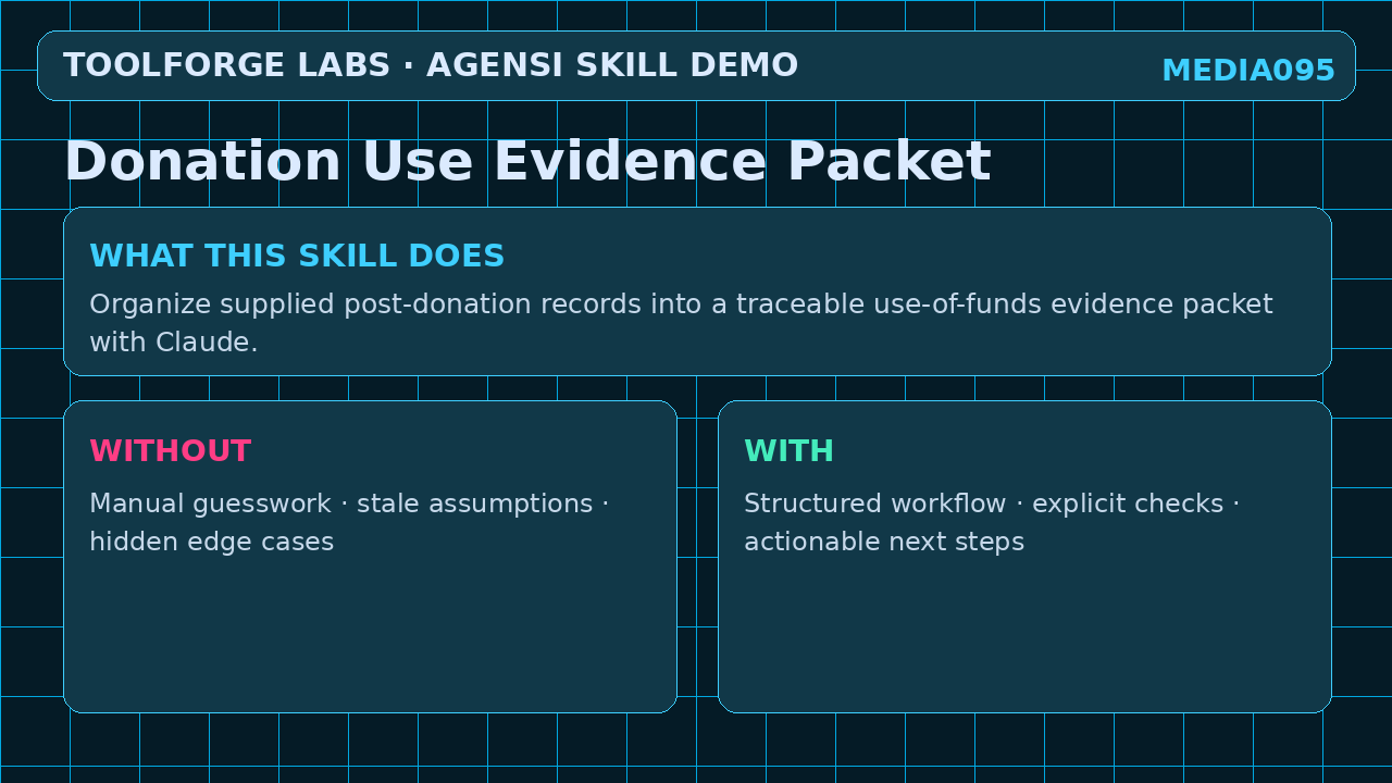 Donation Use Evidence Packet screenshot 1