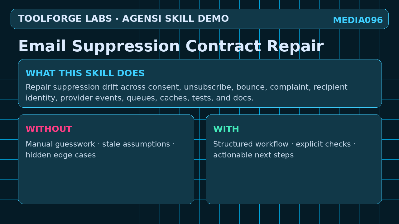 Email Suppression Contract Repair screenshot 1
