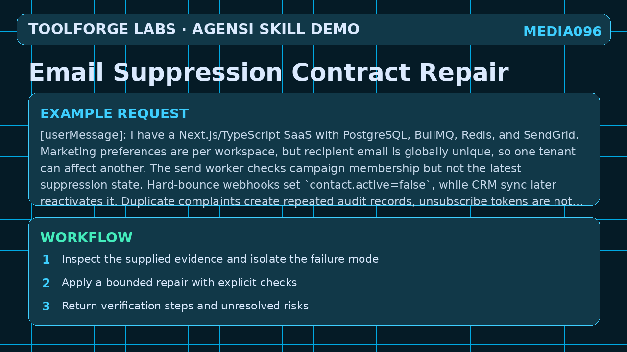 Email Suppression Contract Repair screenshot 2