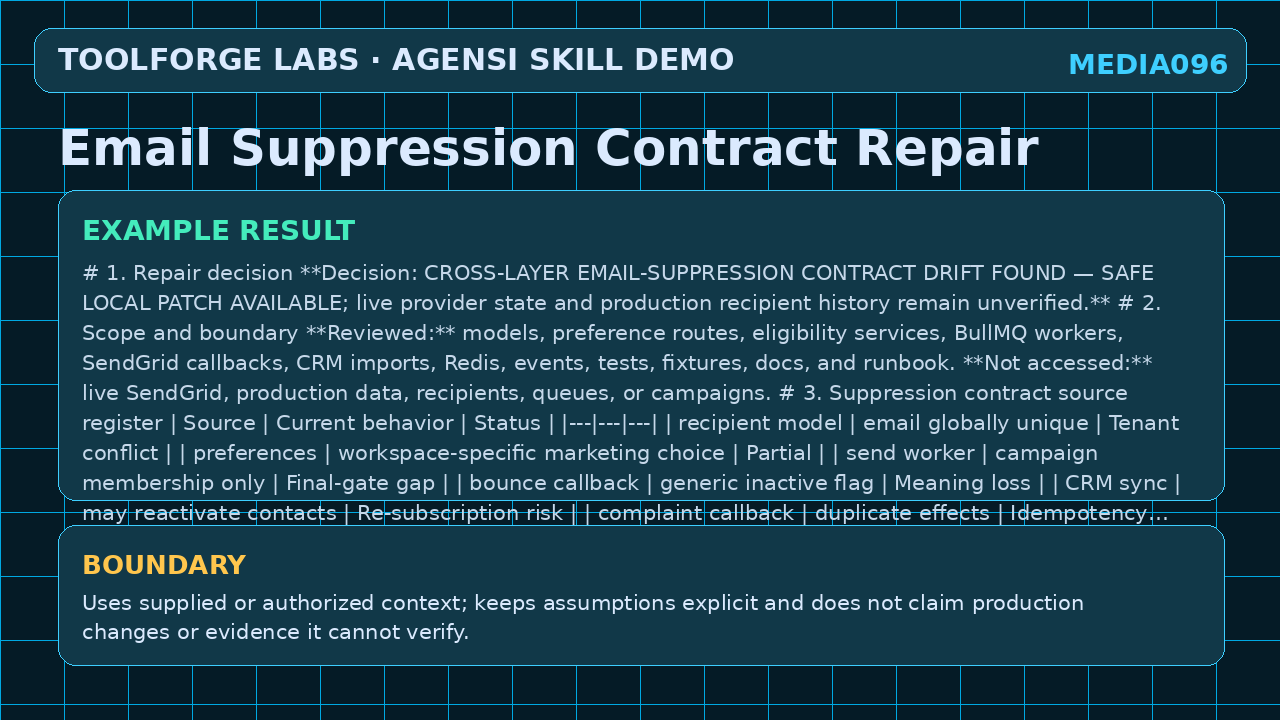 Email Suppression Contract Repair screenshot 3