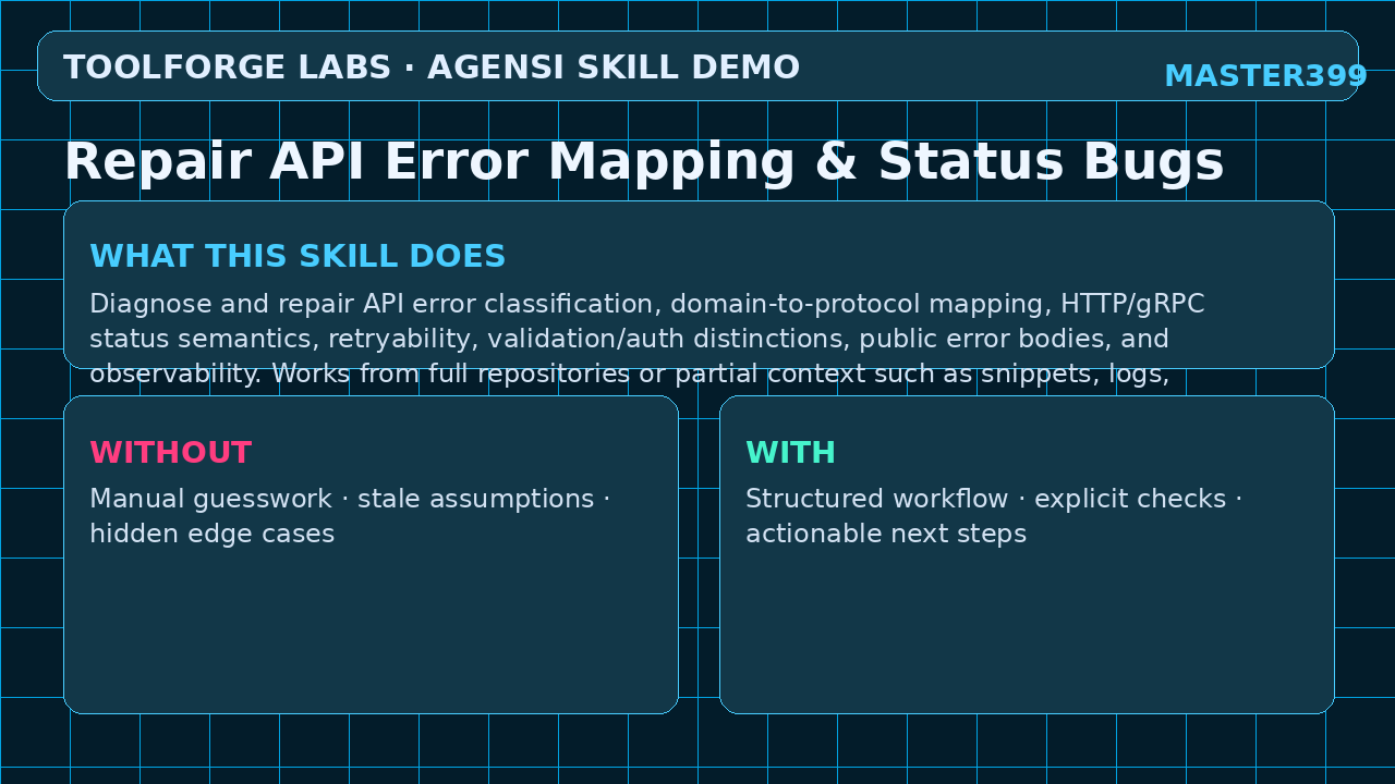repair api error mapping status bugs screenshot 1