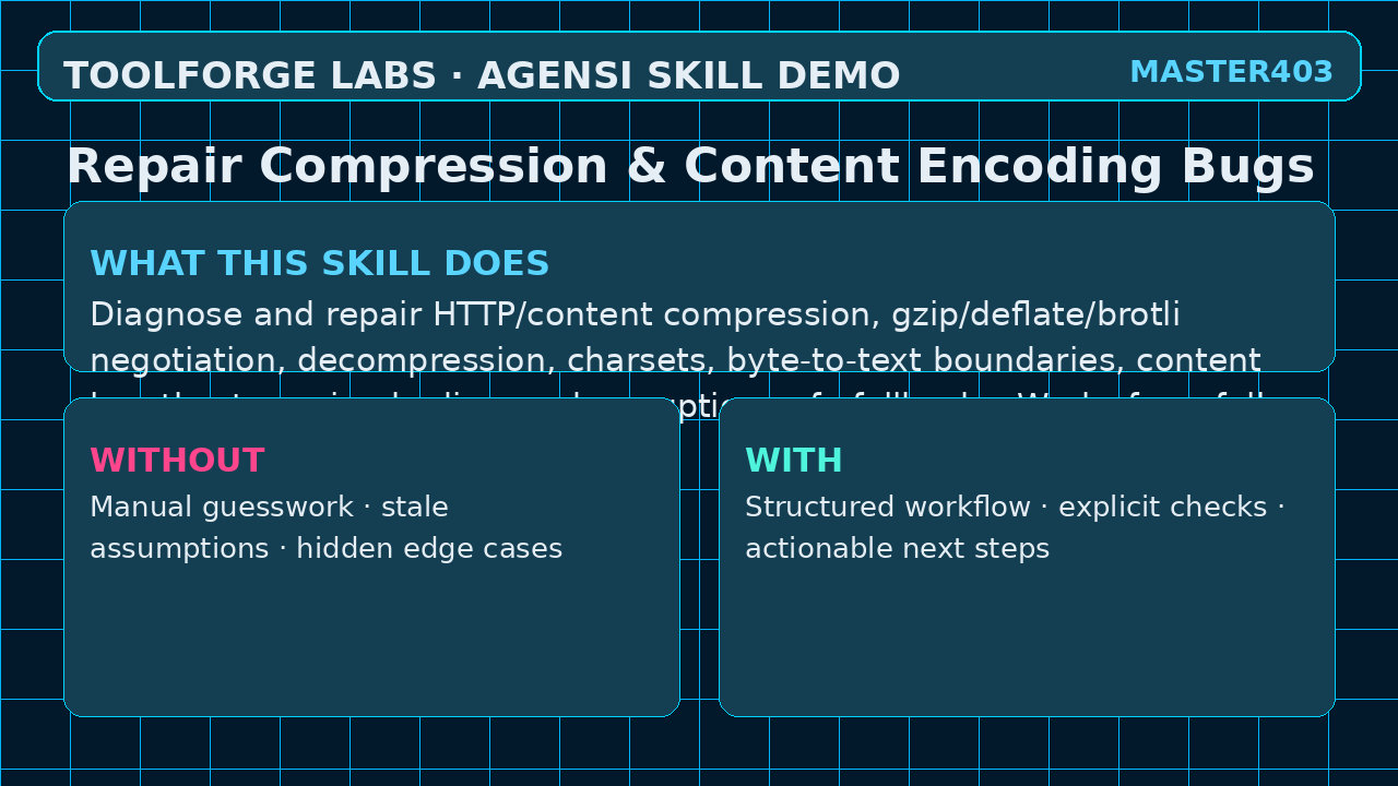 Repair Compression & Content Encoding Bugs screenshot 1