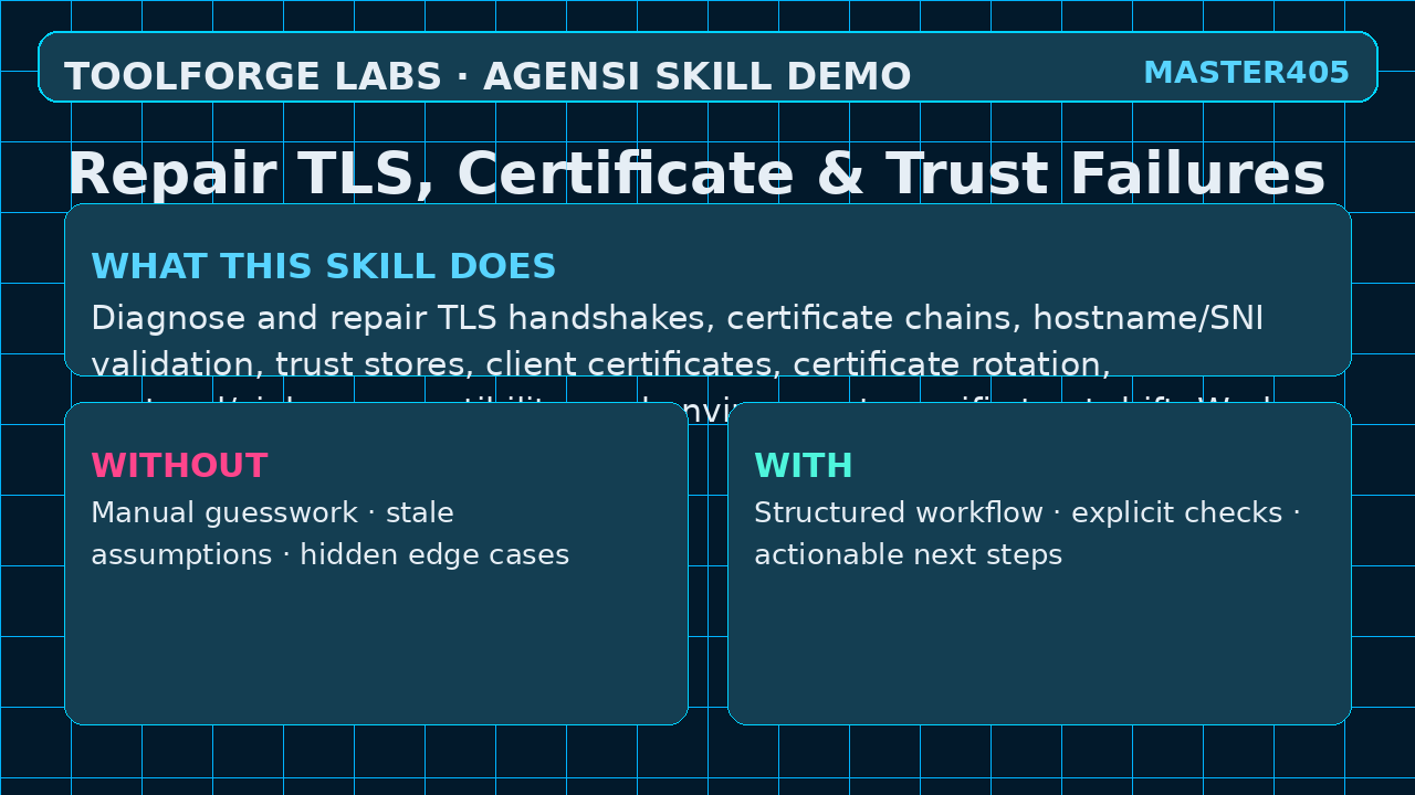 Repair TLS, Certificate & Trust Failures screenshot 1