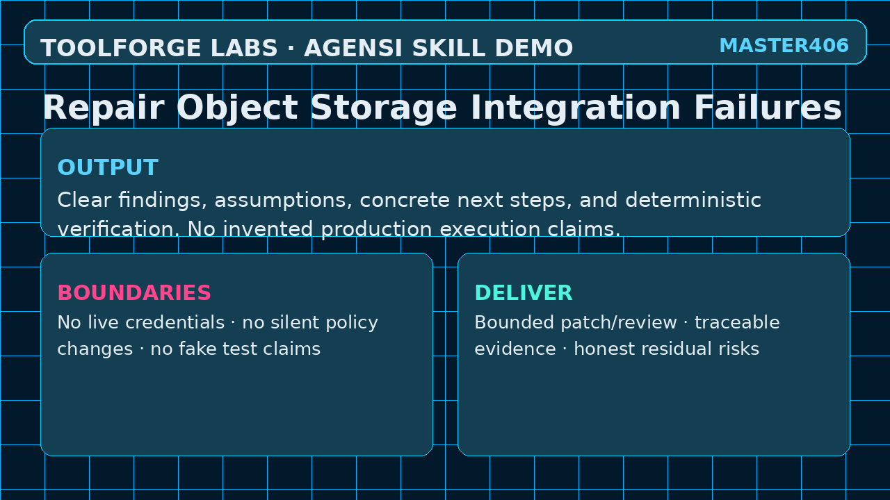 Repair Object Storage Integration Failures screenshot 3