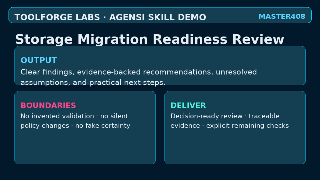 Storage Migration Readiness Review screenshot 3