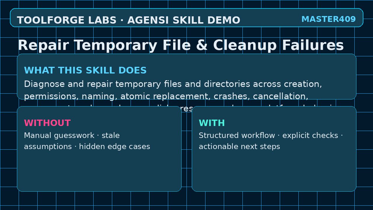 Repair Temporary File & Cleanup Failures screenshot 1