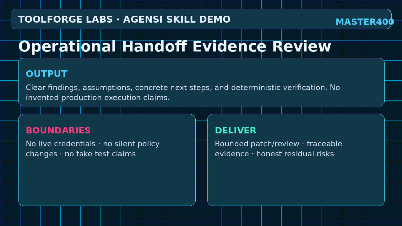 Operational Handoff Evidence Review screenshot 3
