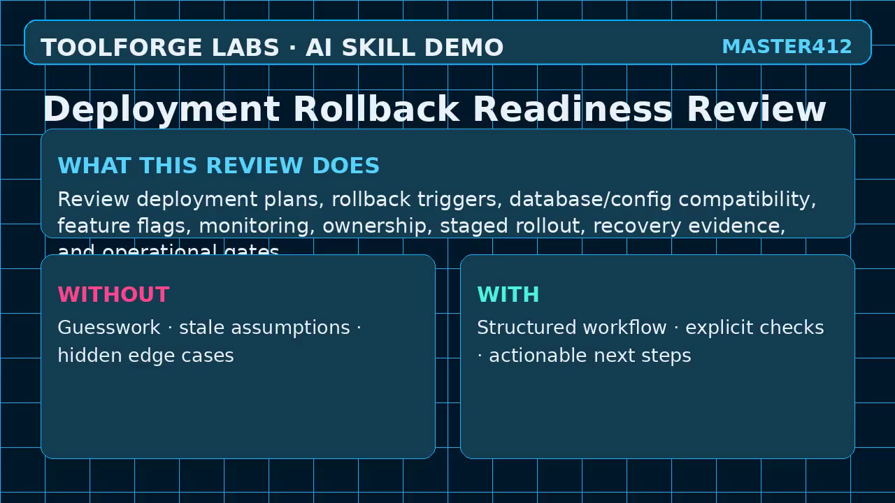Deployment Rollback Readiness Review screenshot 1
