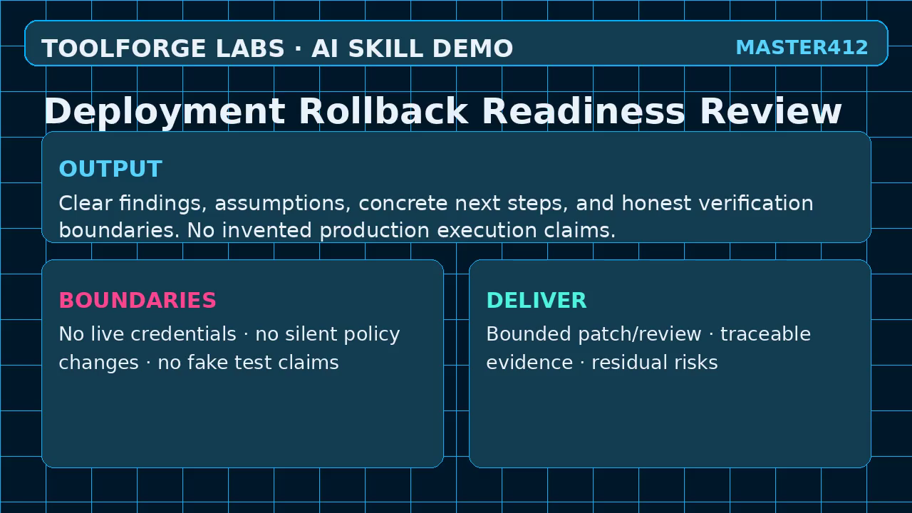 Deployment Rollback Readiness Review screenshot 3