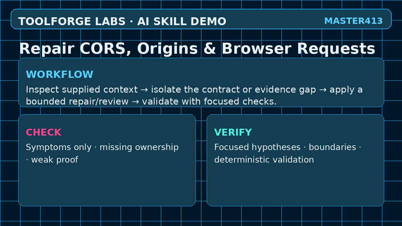 Repair CORS, Origins & Browser Requests screenshot 2