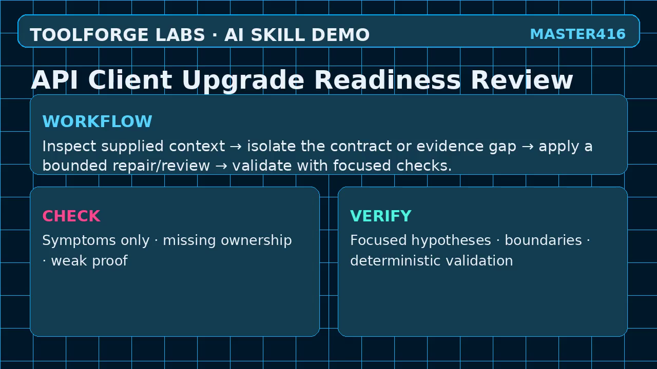 API Client Upgrade Readiness Review screenshot 2