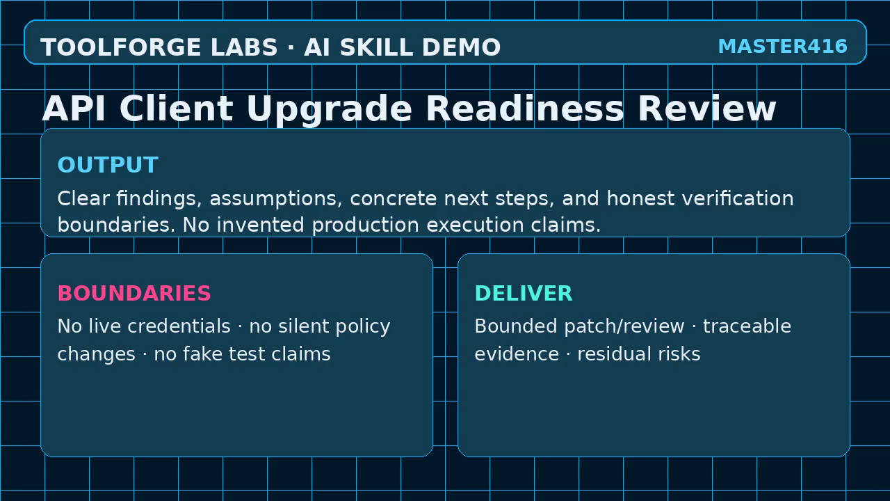 API Client Upgrade Readiness Review screenshot 3