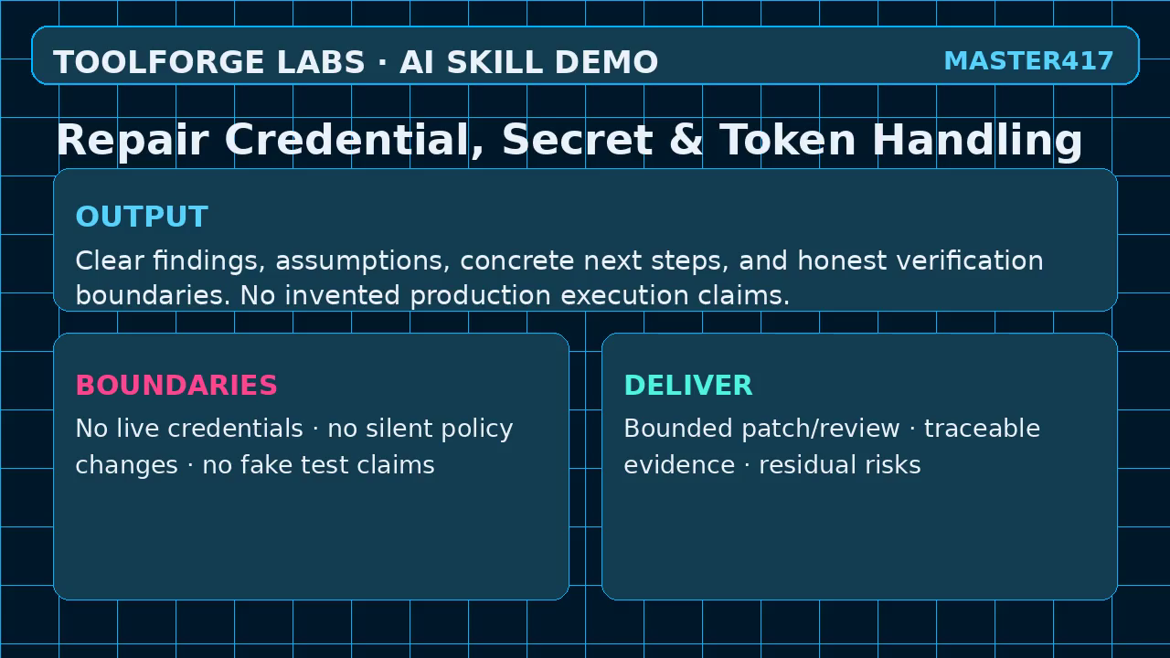Repair Credential, Secret & Token Handling screenshot 3