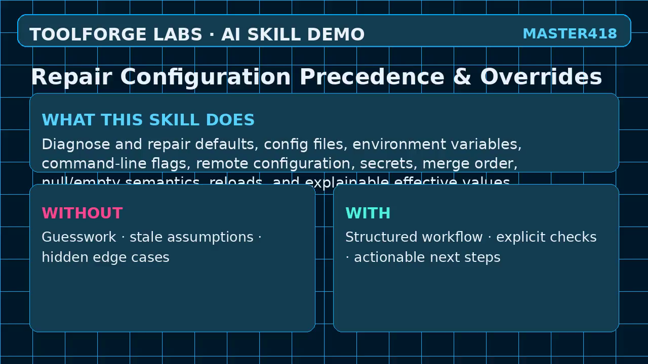 Repair Configuration Precedence & Overrides screenshot 1