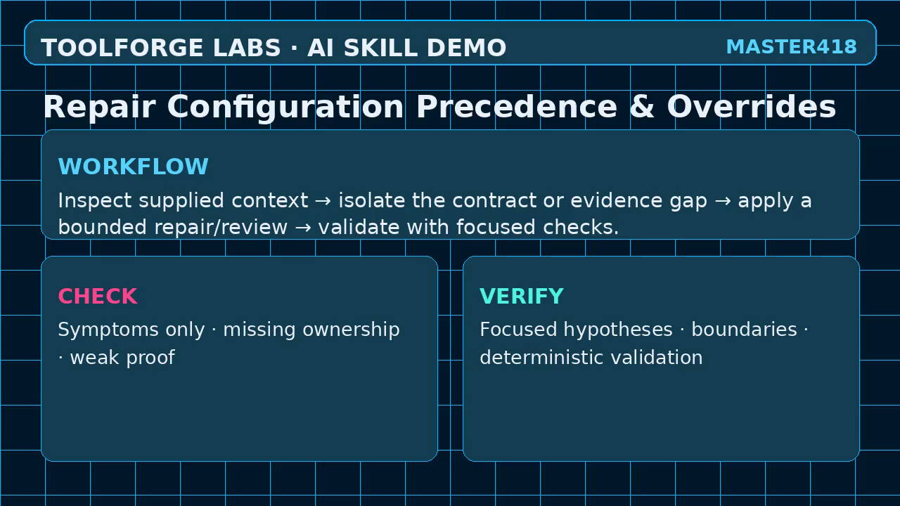 Repair Configuration Precedence & Overrides screenshot 2