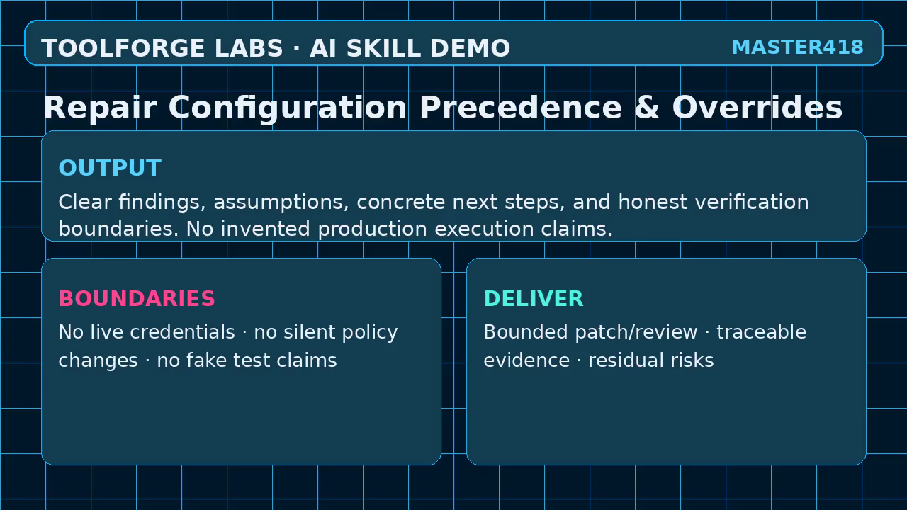 Repair Configuration Precedence & Overrides screenshot 3