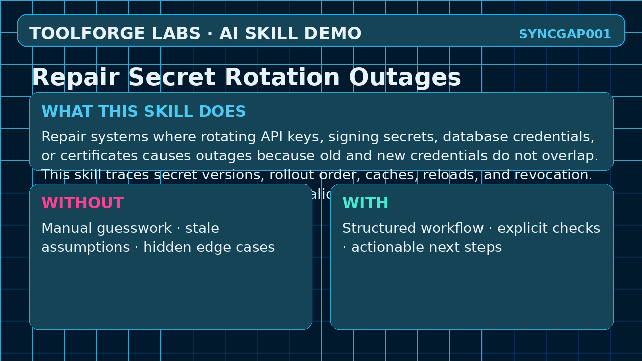 Repair Secret Rotation Outages screenshot 1