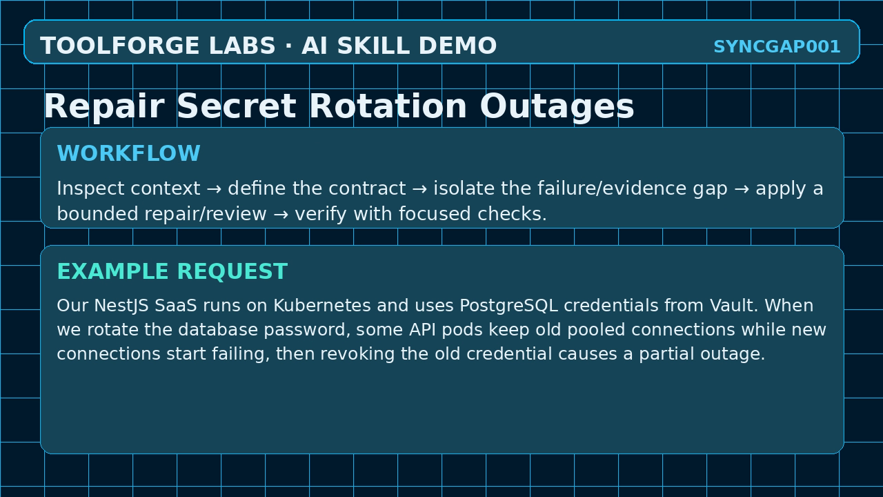 Repair Secret Rotation Outages screenshot 2