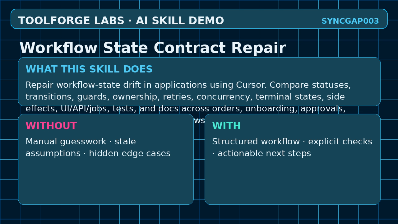 Workflow State Contract Repair screenshot 1