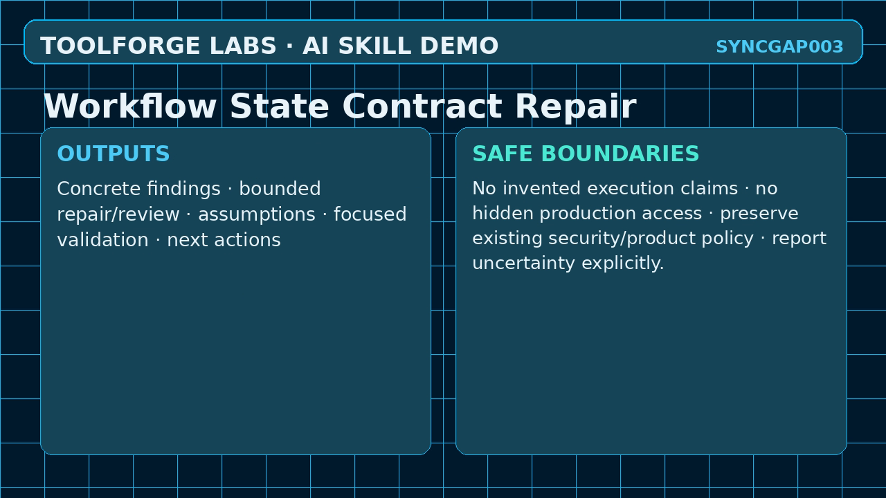 Workflow State Contract Repair screenshot 3