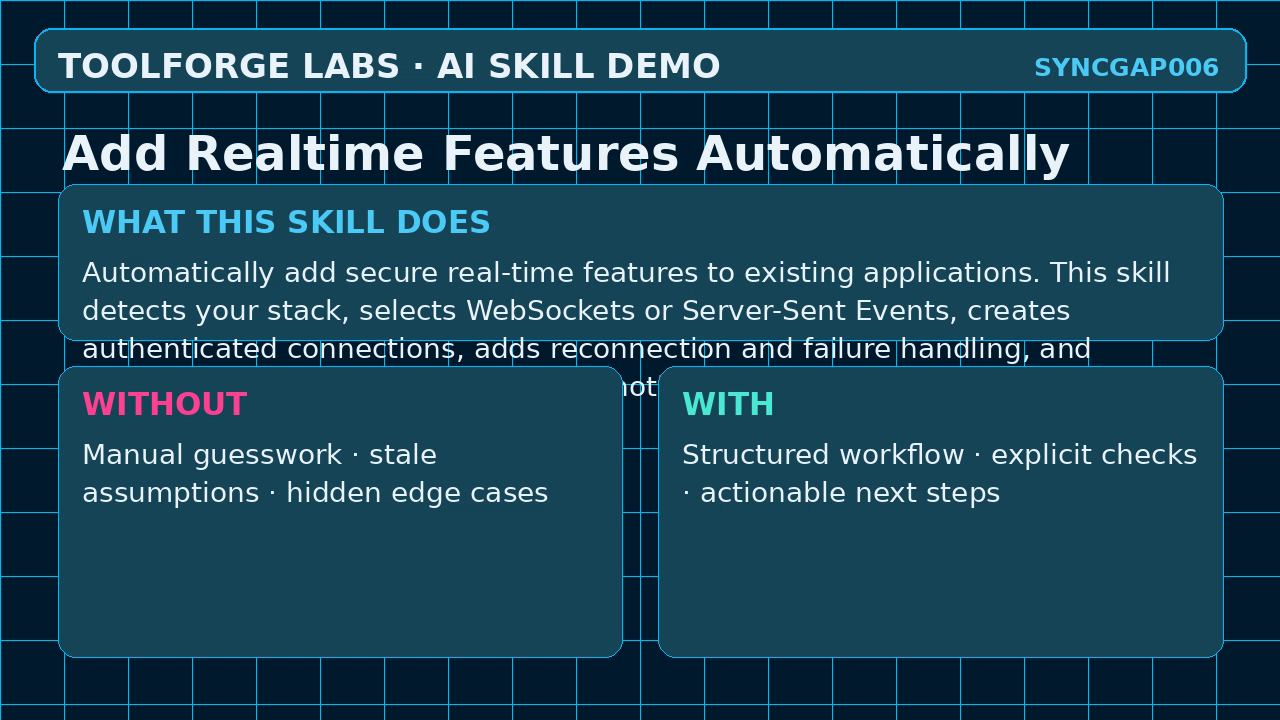 Add Realtime Features Automatically screenshot 1
