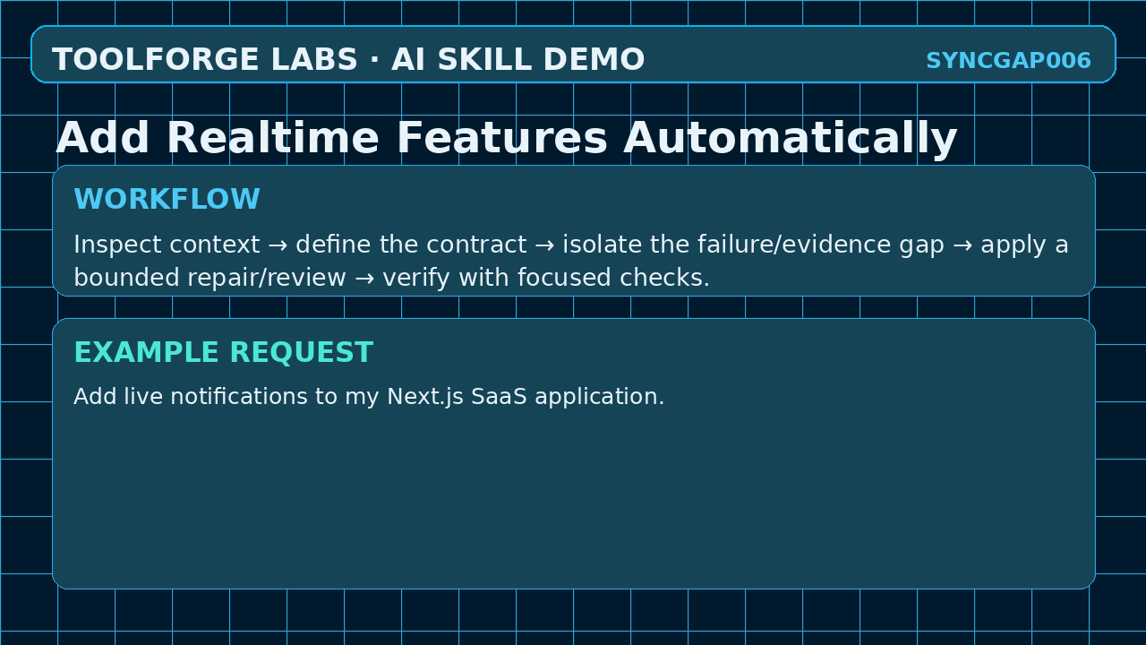 Add Realtime Features Automatically screenshot 2