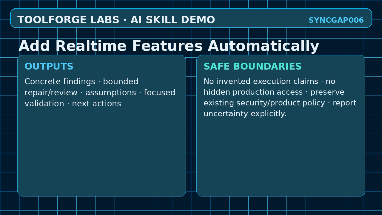 Add Realtime Features Automatically screenshot 3