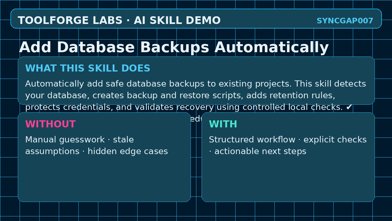 Add Database Backups Automatically screenshot 1