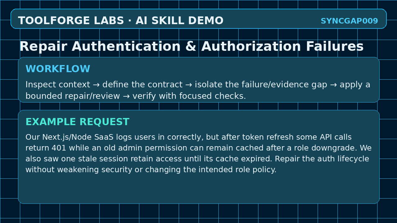 Repair Authentication & Authorization Failures screenshot 2