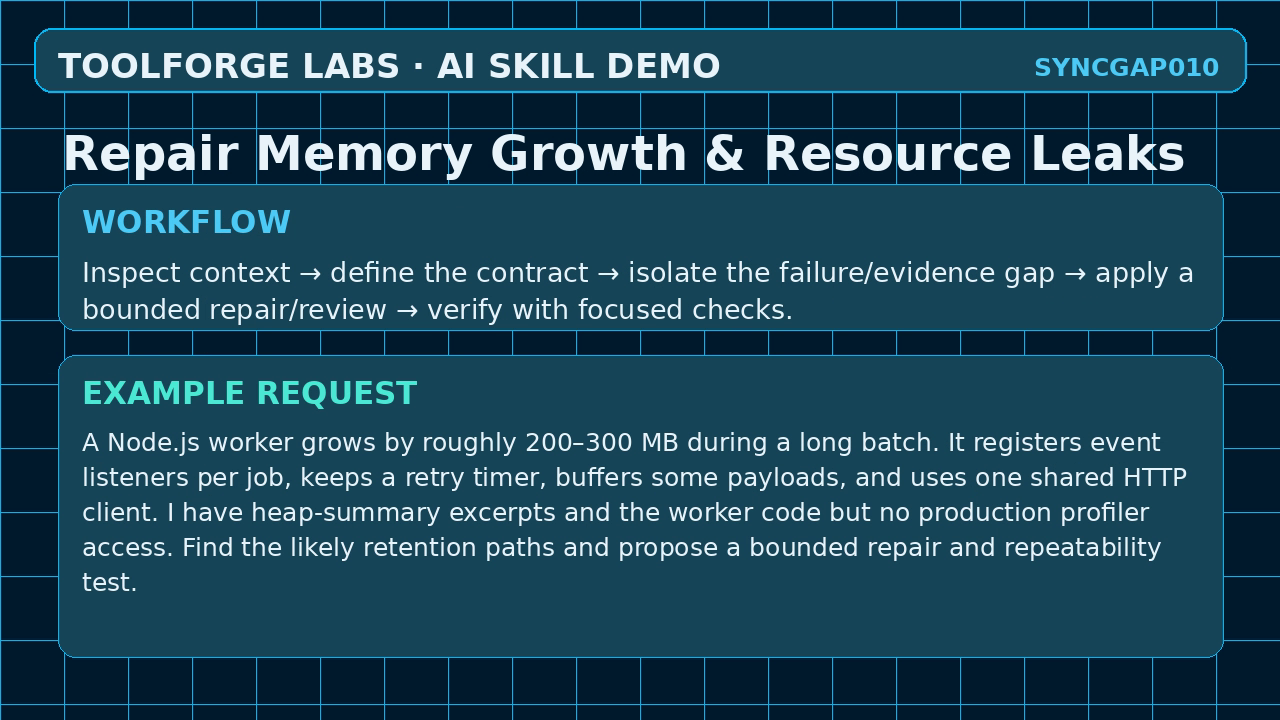 Repair Memory Growth & Resource Leaks screenshot 2