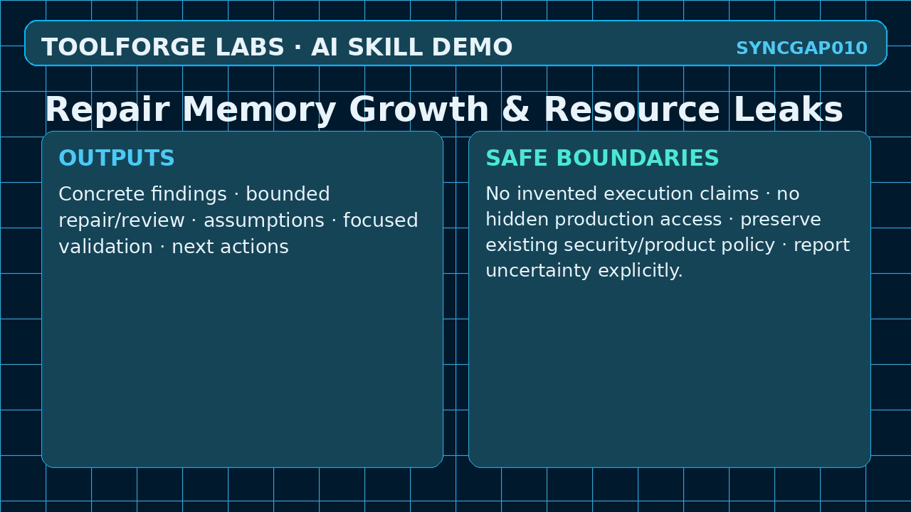 Repair Memory Growth & Resource Leaks screenshot 3