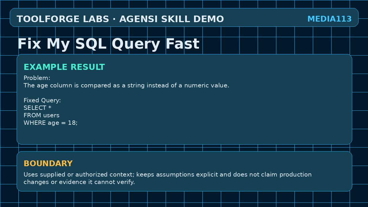 Fix My SQL Query Fast screenshot 3