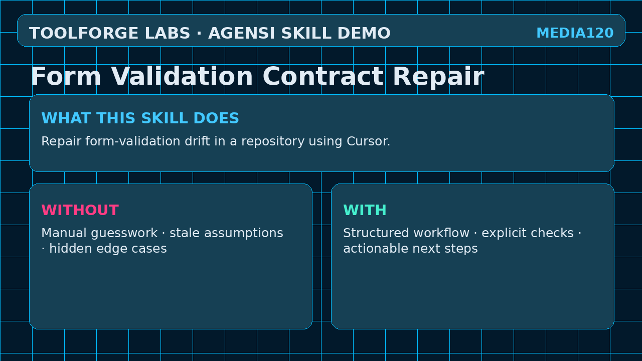 Form Validation Contract Repair screenshot 1