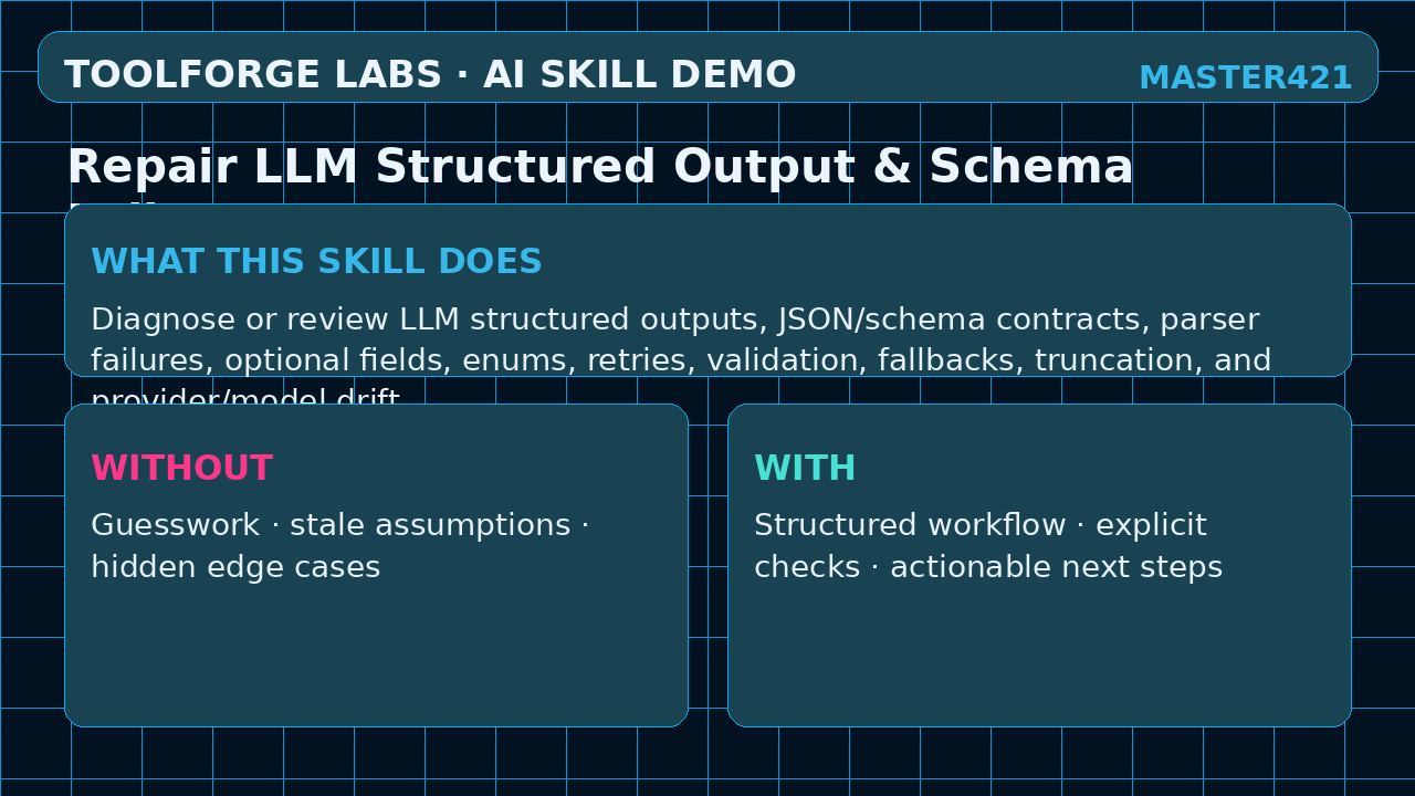Repair LLM Structured Output & Schema Failures screenshot 1