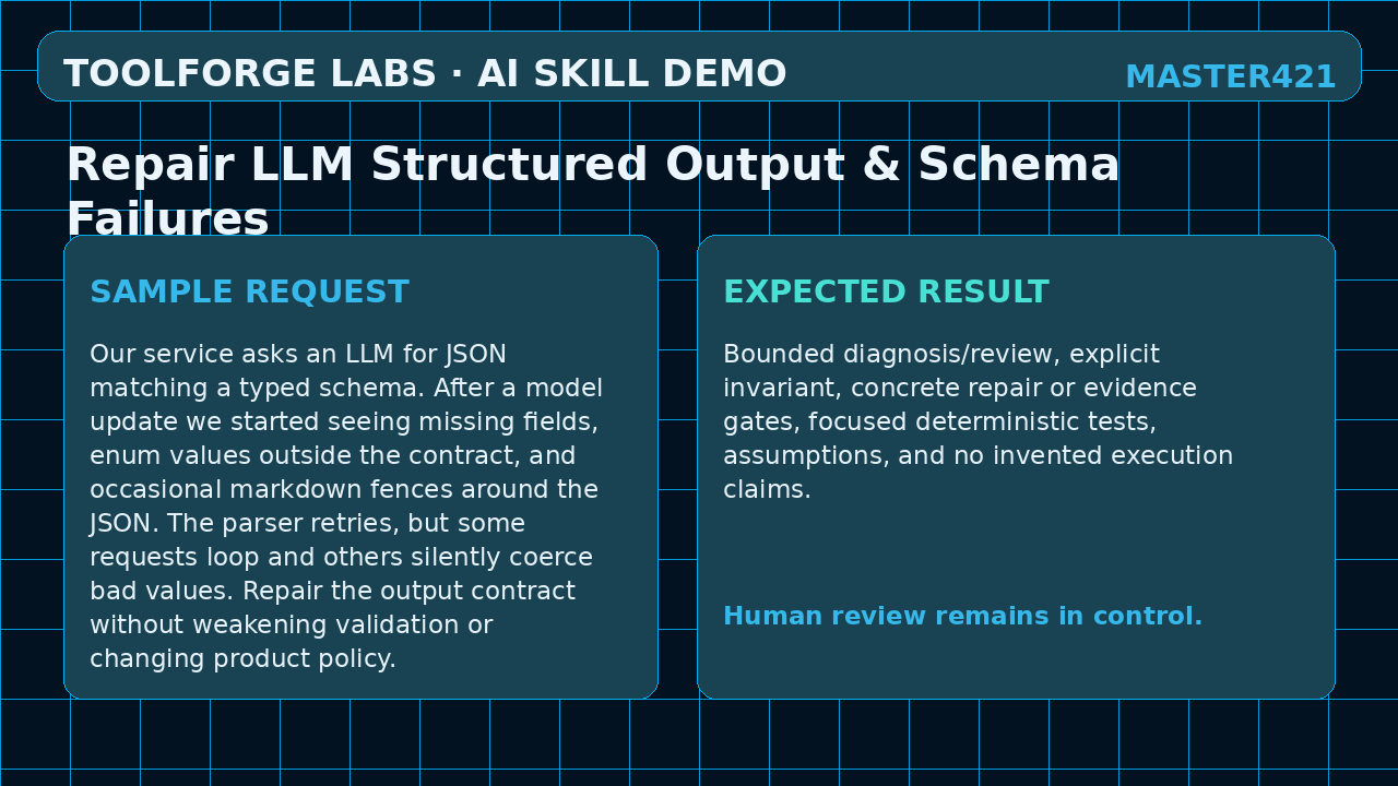 Repair LLM Structured Output & Schema Failures screenshot 3