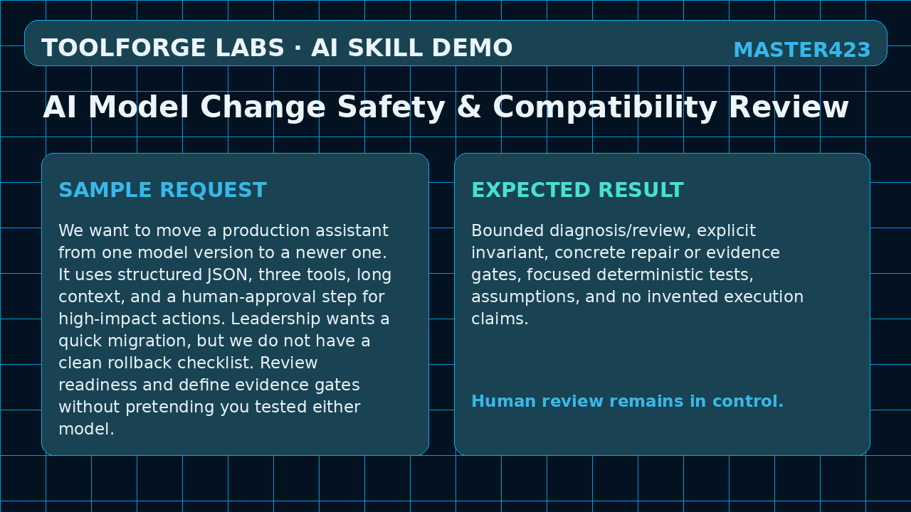 AI Model Change Safety & Compatibility Review screenshot 3