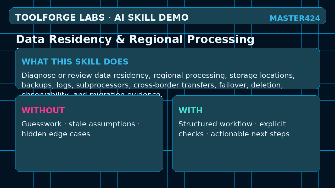Data Residency & Regional Processing Readiness Review screenshot 1