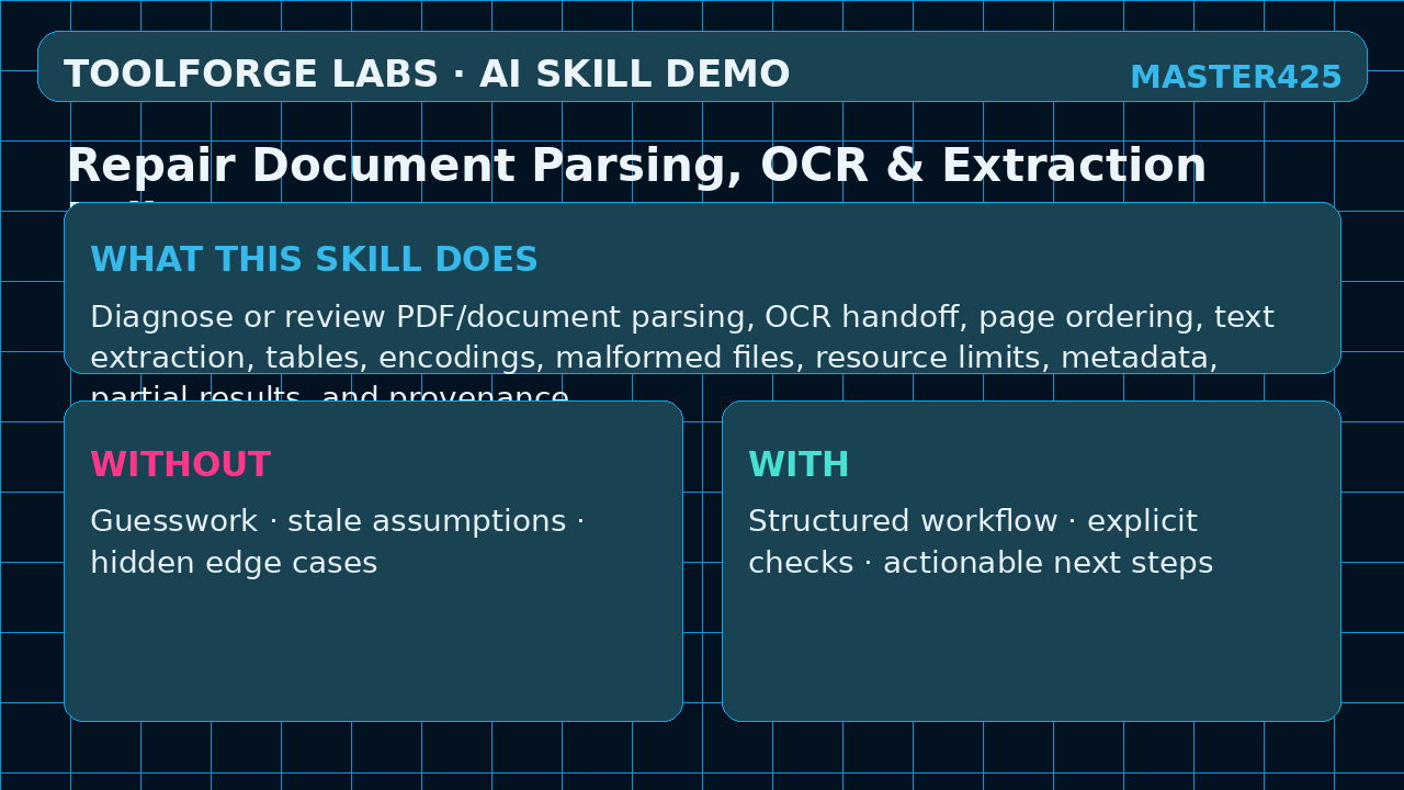 Repair Document Parsing, OCR & Extraction Failures screenshot 1